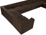 Rummi - Velvet Performance Fabric Upholstered 10 Piece Modular Sectional