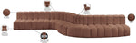 Arc - Faux Leather 8 Piece Curved Modular Sofa