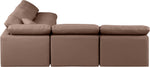 Indulge - Faux Leather 5 Piece Modular Corner Armless Sectional