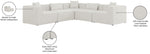 Cube - Linen 5 Piece Modular Corner Sectional