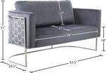 Casa - Loveseat with Chrome Legs