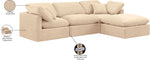 Indulge - Velvet 4 Piece Modular Sectional With Chaise