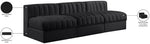 Rummi - Velvet Performance Fabric Upholstered 3 Piece Modular Armless Sofa