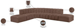 Arc - Faux Leather 7 Piece Corner Modular Sofa