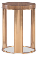 Eleana - Accent Table - Medium Wood / Gold