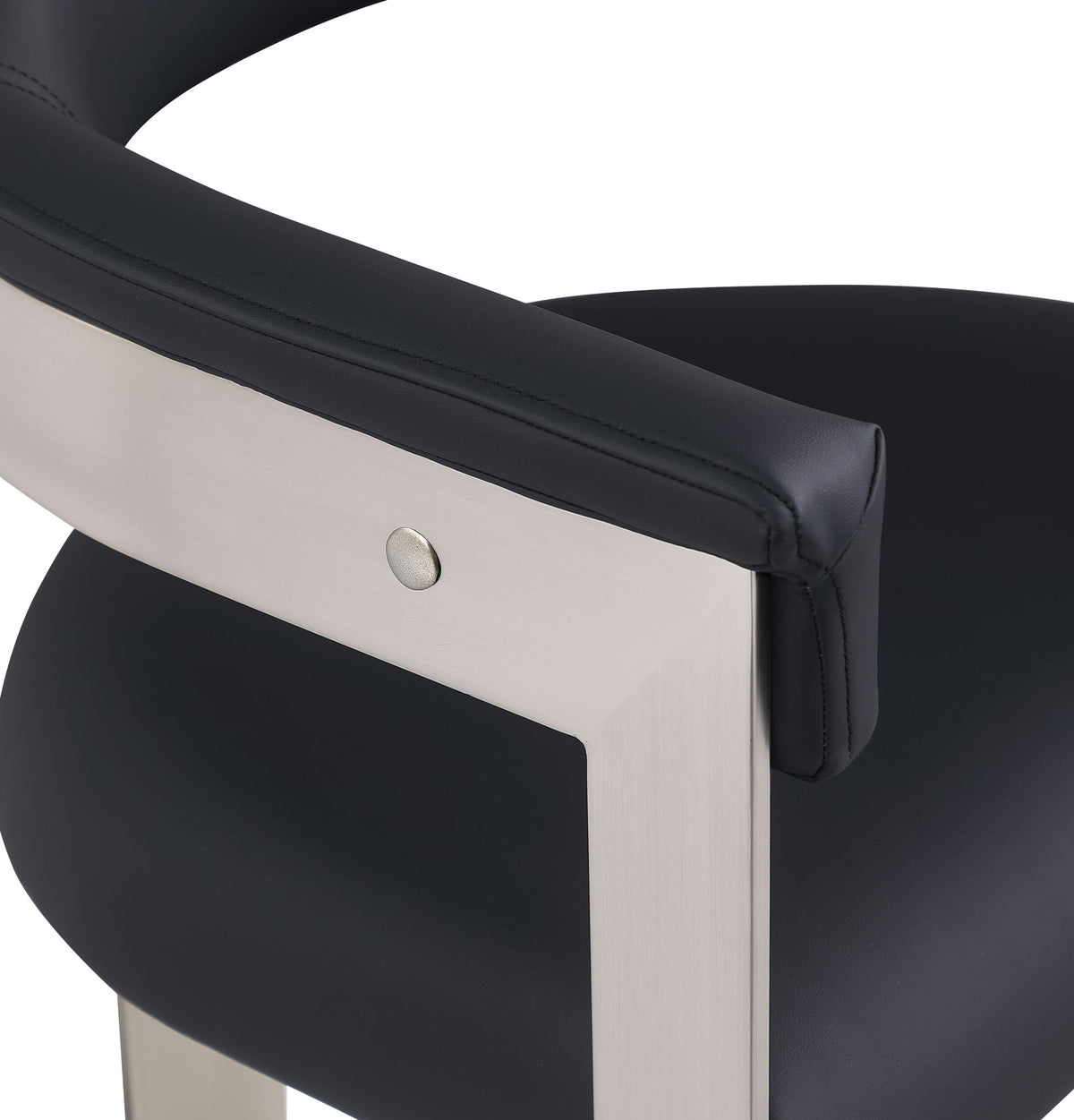 Romeo - Faux Leather Dining Chair With Silver Base (Set of 2)