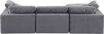Comfy - 4 Piece Velvet Modular Sectional With Chaise