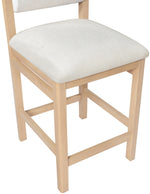 Roundhill - Fabric Counter Stool - Natural Frame