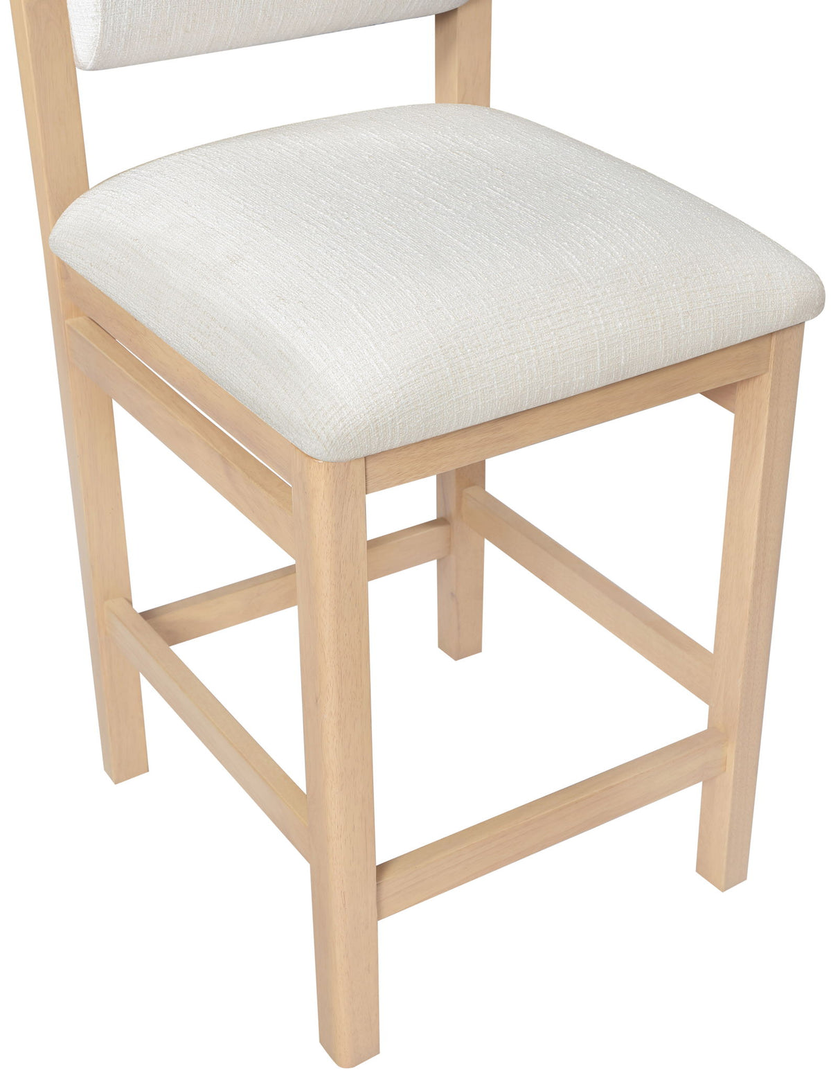 Roundhill - Fabric Counter Stool - Natural Frame