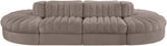 Rummi - Oval Velvet Performance Fabric Upholstered 8 Piece Modular Sectional