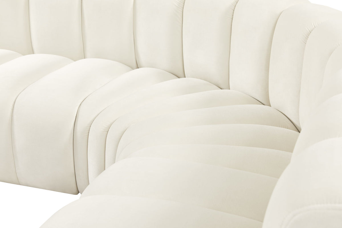 Arc - Velvet 8 Piece U-Shaped Modular Sofa