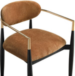 Riccio - Fabric Dining Arm Chair (Set of 2) - Black And Gold Frame