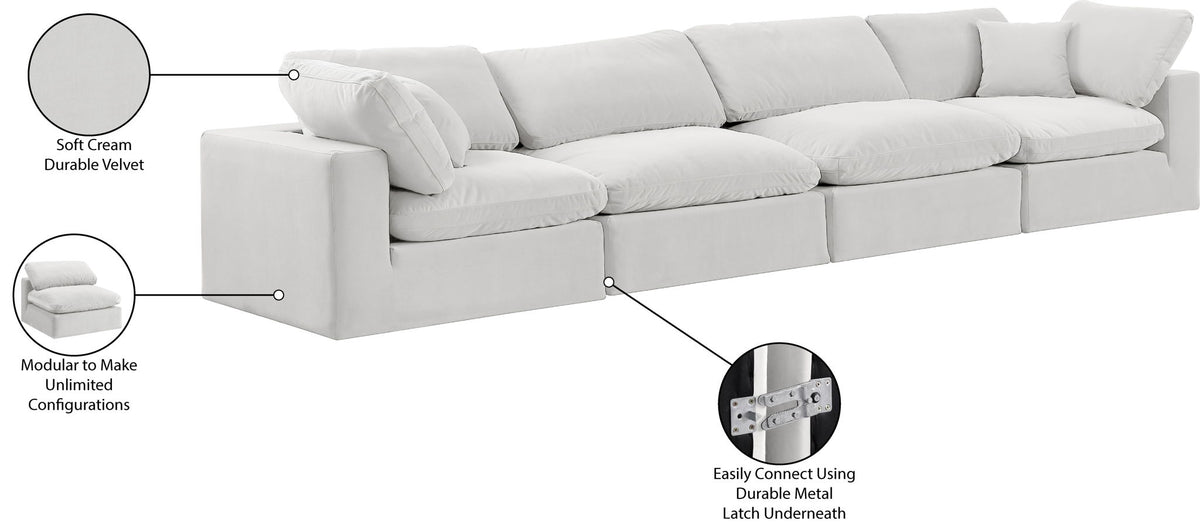 Comfy - Velvet Modular Sofa 4 Seats