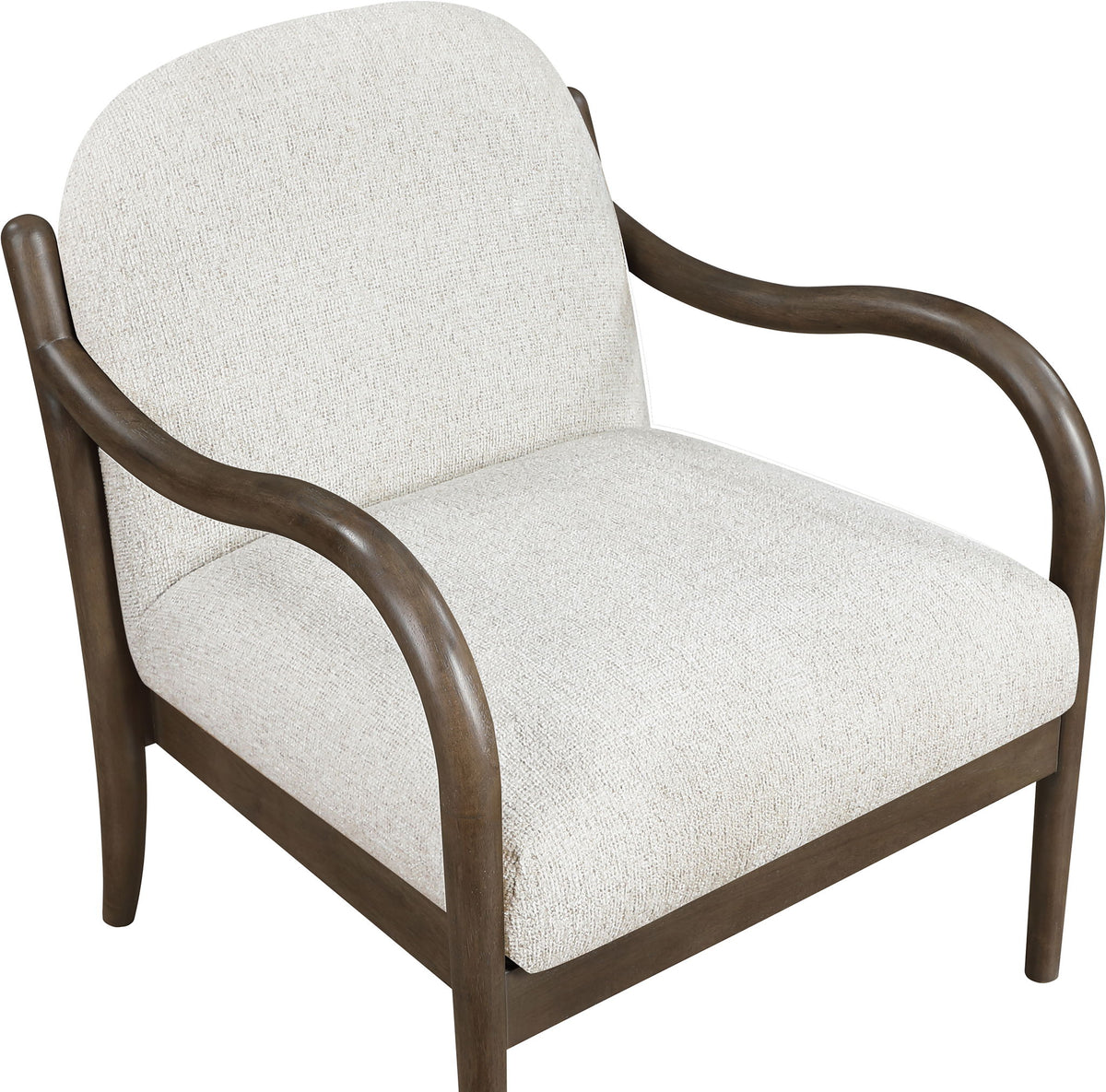 Helmsley - Performance Fabric Upholstered Accent Chair - Brown Frame