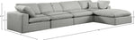Comfy - 5 Piece Linen Modular Sectional With Chaise