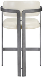 Aurum - Vegan Leather Upholstered Counter Stool With Gray Base