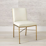 Fretwork - Dining Chair - White / Gold
