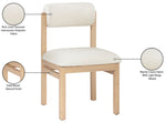 Roundhill - Fabric Dining Chair (Set of 2) - Natural Frame