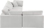 Comfy - 4 Piece Velvet Modular Armless Sectional