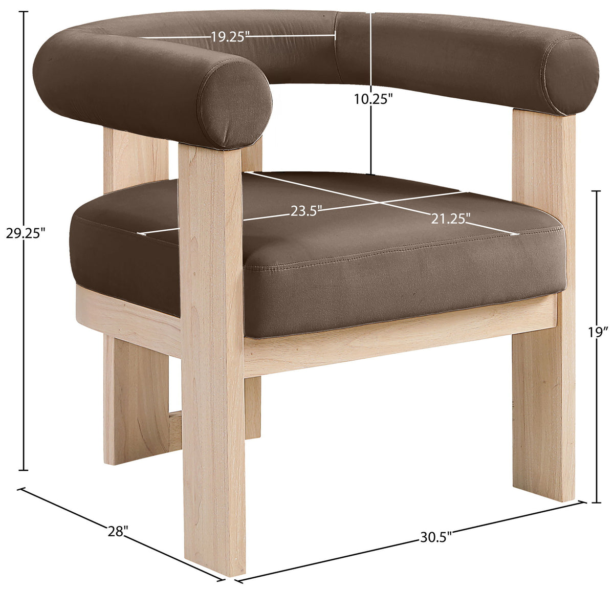 Arienzo - Performance Fabric Upholstered Accent Chair - Natural Base