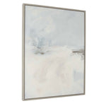 Simple Serenity - Framed Abstract Art - White / Light Blue