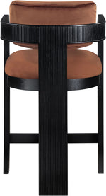 Sacha - Velvet Stool With Black Base