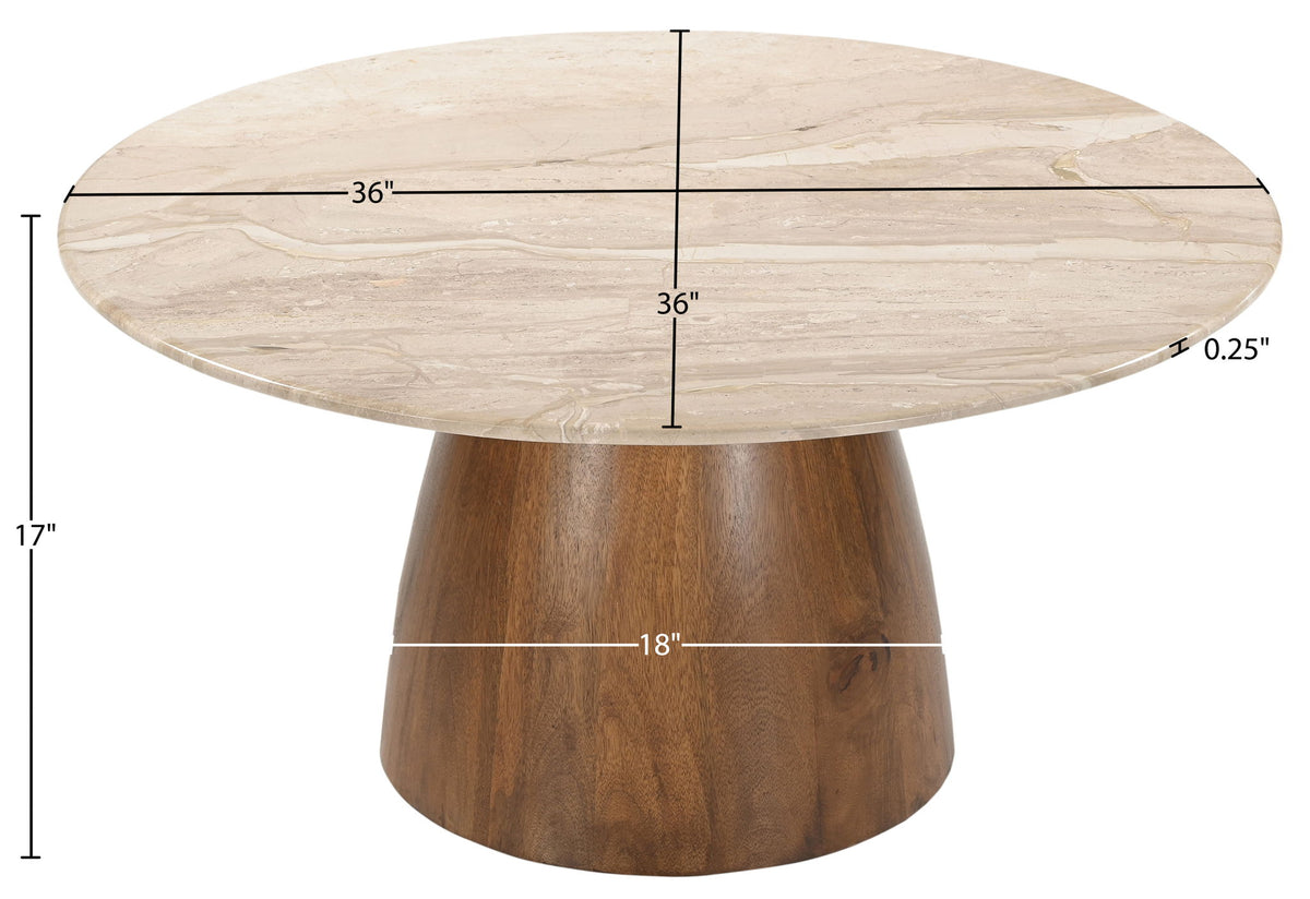 Liona - Marble And Mango Wood Table