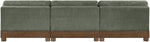 Turin - Chenille Fabric Upholstered Modular Sectional - Green