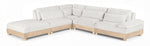 Turin - Chenille Fabric Upholstered Modular Sectional - White