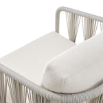 Breeze - Cream Metal Outdoor Swivel Lounge Chair With Cushions - Pearl