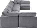 Comfy - 7 Piece Velvet Modular Armless Sectional