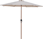 Fiji - Aluminum Patio Umbrella With Square Black And Teak Base