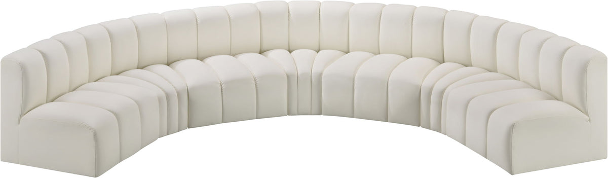 Arc - Faux Leather 7 Piece U-Shaped Modular Sofa