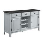 Lanton - Server - Natural Marble & Antique White