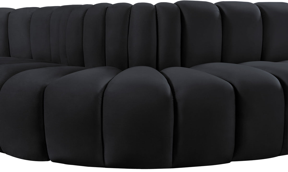 Arc - Velvet 6 Piece Curved Modular Sofa