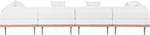 Laguna - 4 Piece Resilient Water Resistant Fabric 142" Upholstered Outdoor Patio Modular Sofa