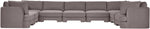 Hammond - Velvet Performance Fabric Upholstered 9 Piece Sectional