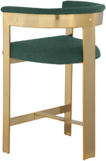 Romeo - Boucle Counter Stool With Gold Base (Set of 2)