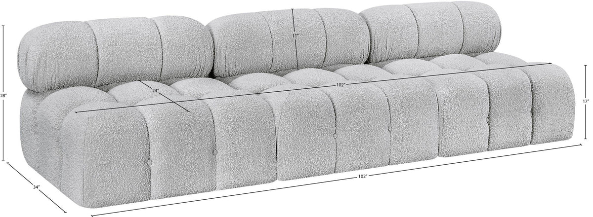 Ames - 3 Seat Modular Armless Sofa