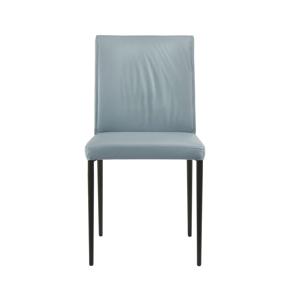 Meriam - Full Back Top Grain Leather Upholstered Metal Dining Chairs (Set of 2)