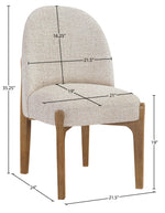 Torino - Upholstered Dining Chair With Brushed Brown Base (Set of 2)