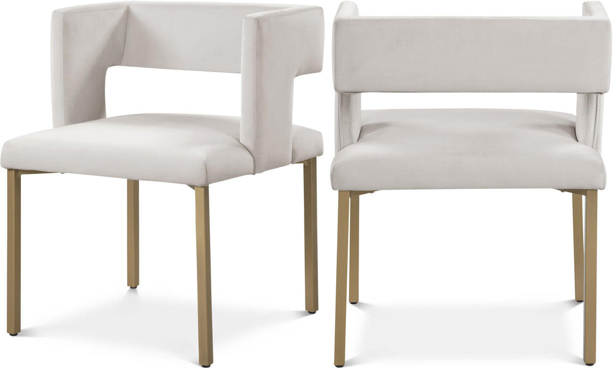 Caleb - Dining Chair with Gold Legs (Set of 2)