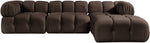 Orin - Velvet 4 Piece Modular Sectional With Chaise