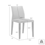 Elyza - Full Back Top Grain Leather Upholstered Wood Dining Chairs (Set of 2)