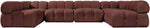 Orin - U-Shaped Velvet 6 Piece Modular Sectional