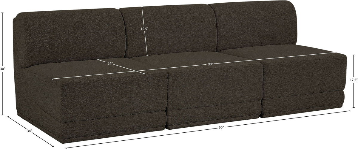 Ollie - 3 Seat Armless Modular Sofa