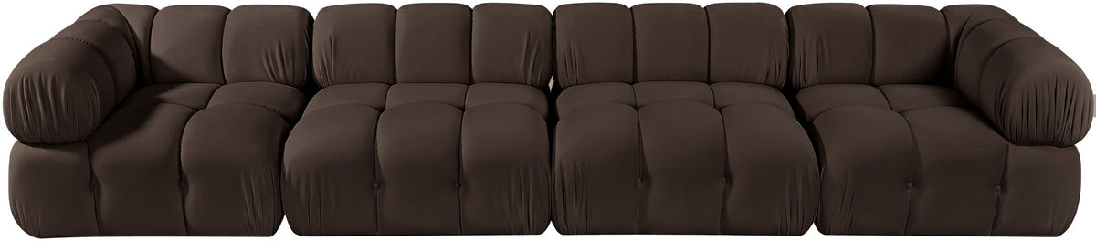 Orin - Fabric Velvet 4 Piece Modular Sofa