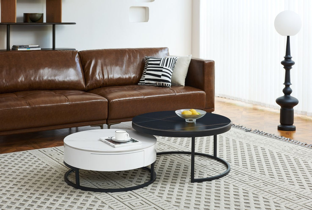 B038 - Coffee Table - White / Black