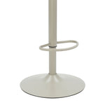 Brock - Adjustable Swivel Curved Back Wood Bar Stool With Faux Leather Seat