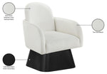 Marlowe - Linen Textured Fabric Upholstered Swivel Accent Chair - Stained Black